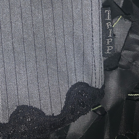 SALE  Vtg Tripp nyc Pinstripe zip Halter with built in cami - Picture 10 of 13
